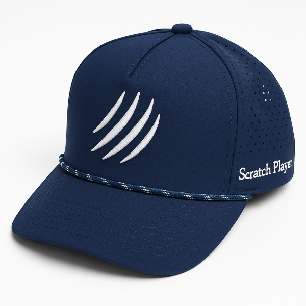 Blue Navy - White embroidery Golf Hat